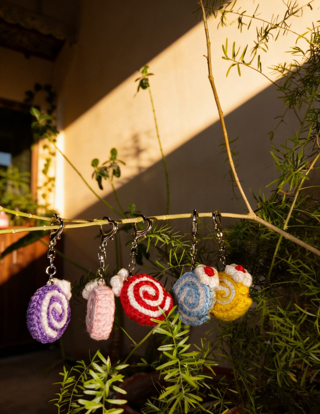 Crochet Cake Roll Charm
